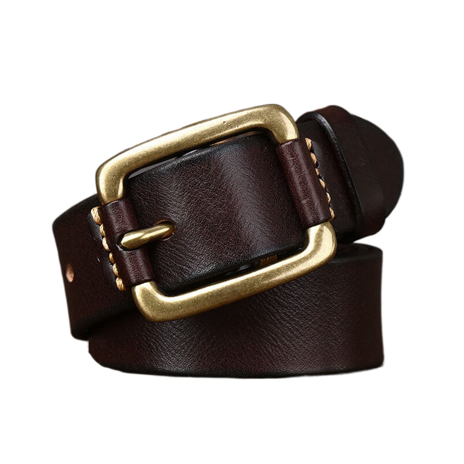 Amazon.com: JIARY Mens Gold Buckle Belt, Casual Jeans